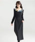 Flower Decoration U-neck Dress